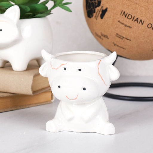 Кашпо 10,5х8x10 см Животные / WN44 /уп 6/72/ белое (Лев ) - Галеонтрейд фото 9