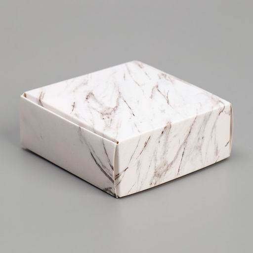 Цена за 5 шт. Коробка под бижутерию, упаковка, «Мрамор», 7.5 х 7.5 х 3 см