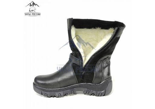 Монголки детские черные, литая подошва