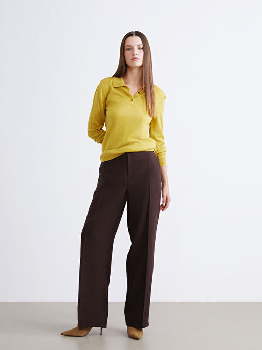 Polo Yaka Kad?n Triko Kazak