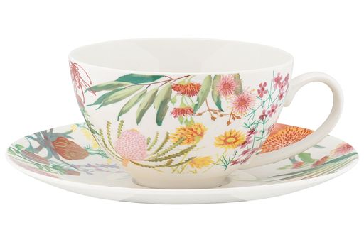 Чашка с блюдцем Цветущий луг, 0,4л