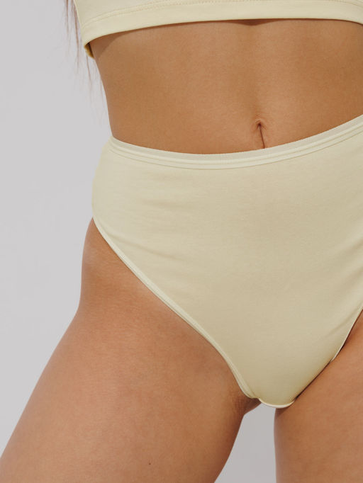 Трусы женские слипы с высокой посадкой Lingeamo кремовые ЛС-14 (131) фото 3