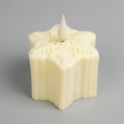 Цена за 12 шт. Светодиодная фигура «Снежинка» 7×8.5×8 см, пластик, от батареек AG13×3, свечение тёплое белое