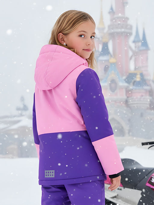 Горнолыжный костюм для девочки фиолетового цвета 9316F - Valianly фото 22