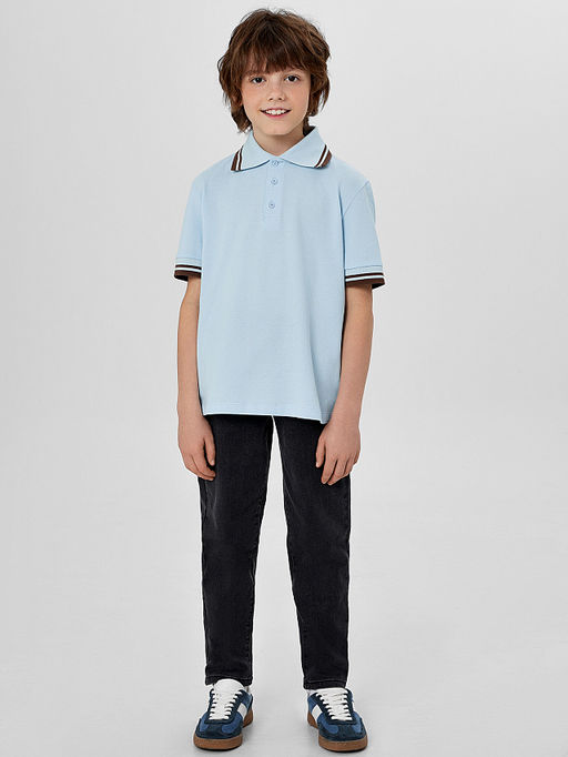 Поло для мальчиков голубое - Mark formelle фото 3