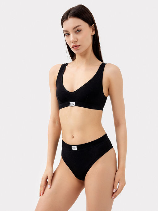 Цена за 2 штуки! Трусы женские бразилиана черные - Mark formelle фото 2