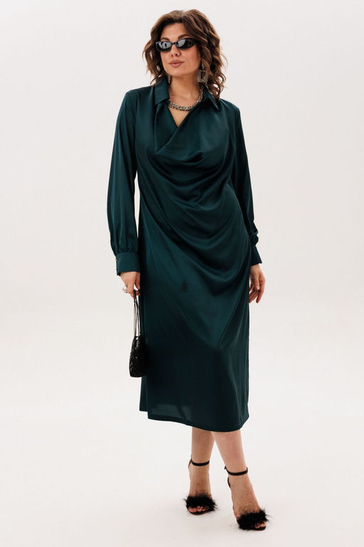 Платье ANELLI 1832 глубоководный зеленый  фото 3