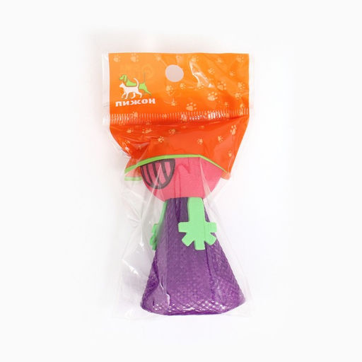 Игрушка для кошек Пружинистый смайл, 4 см, микс цветов - Пижон фото 6