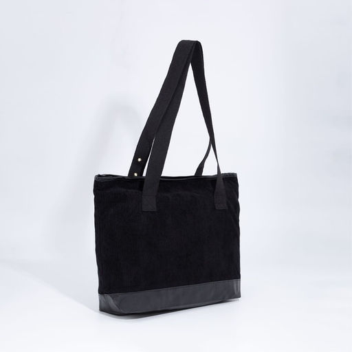 Сумка-шопер на молнии, наружный карман, цвет чёрный - Simaland фото 2