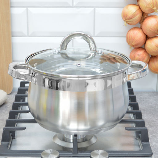 Кастрюля "Bella Cucina" 4,1 л 20см , со стеклянной крышкой , арт. BC-2123