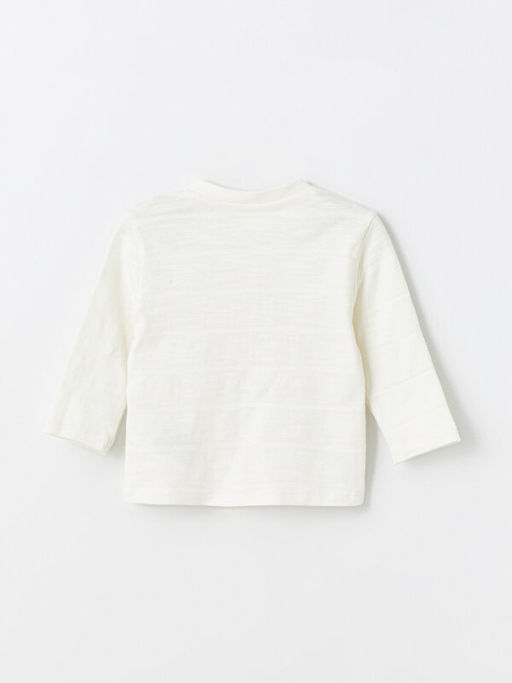 Bisiklet Yaka Uzun Kollu Basic Erkek Bebek Ti??rt - Waikiki фото 3