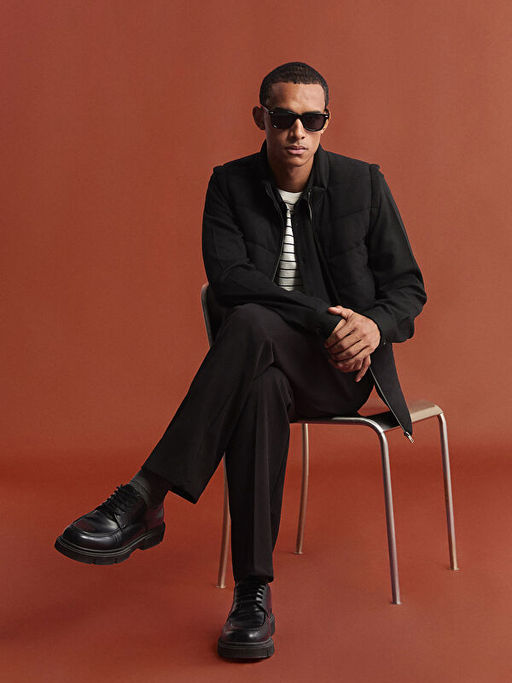 Dik Yaka Erkek ?i?me Yelek