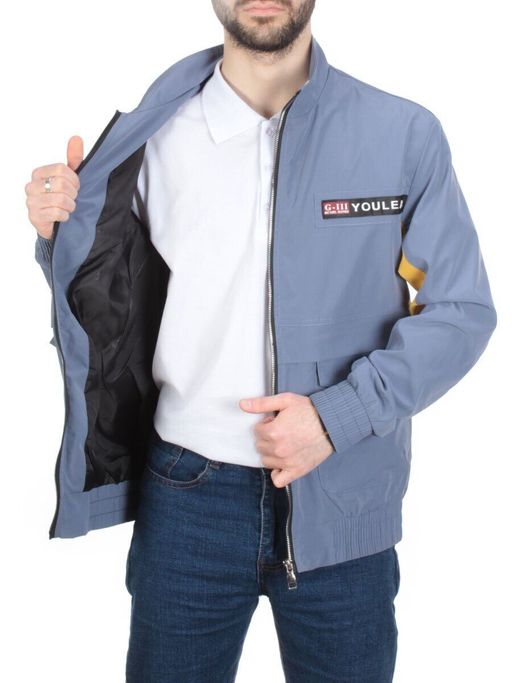 11133 GRAY/BLUE Ветровка мужская Bluoltre (100% полиэстер) - Fashion фото 9