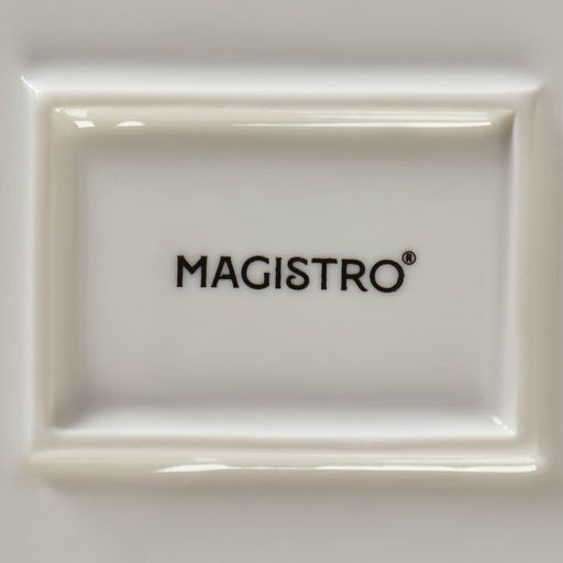 Тарелка десертная Magistro «Лакомка», 20×16 см, фарфор, белая