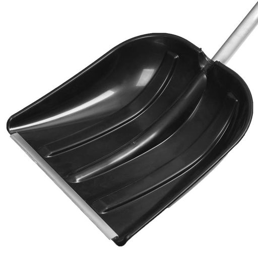 Лопата пластиковая, ковш 420 × 410 мм, с алюминиевой планкой, алюминиевый черенок, «Белый Медведь»