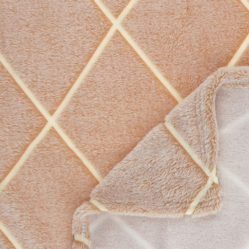 Подстилка-плед для животных 50х70см Ромбы беж, велсофт Bamboo набивной, полиэстер 100%, плотность 260г/м2, упаковка Пакет ПП 35х45см, т.м. Pet toys  фото 3