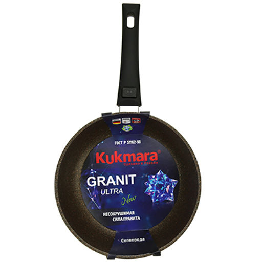 Сковорода с тефлоновым покрытием д24см Granit Ultra, h6см, съемная ручка из термостойкого пластика, гранитный (Россия) - можно использовать металлические кухонные принадлежности - Домашняя мода фото 6