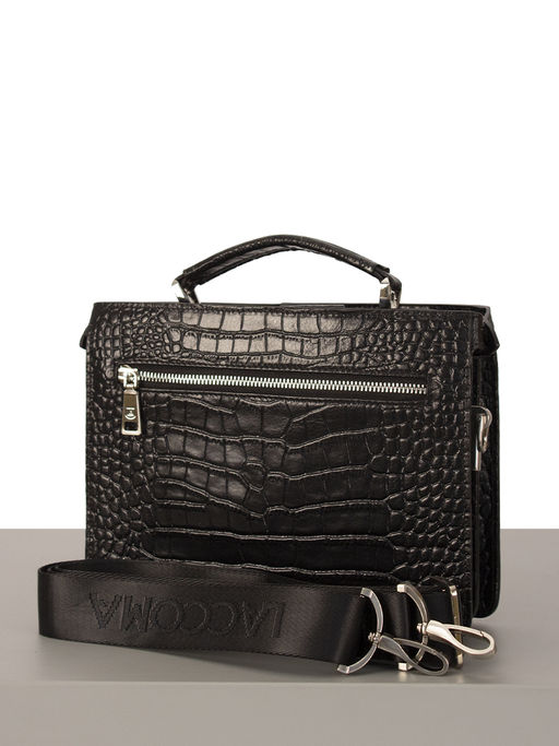 LACCOMA портфель 4001-8-черный натуральная кожа  фото 2