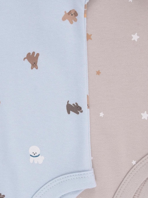 К 6542-2уп/лучшие друзья,красивые звездочки набор полукомбинезон (боди) яс