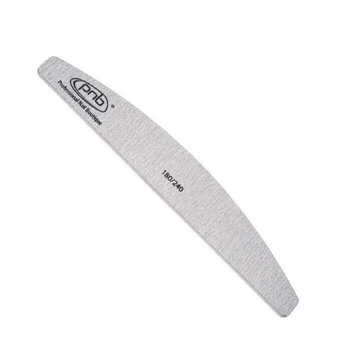 Цена за 2 шт. Пилка для ногтей PNB 180/240 Grey, полукруг