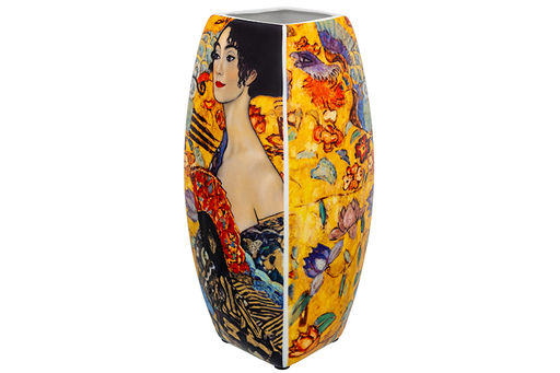 Ваза 3 л 12,5*12,5*28 см Дама с веером квадрат, NEW BONE CHINA - Elan gallery фото 5