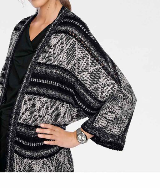 Кардиган, черно-серый - Linea tesini фото 6