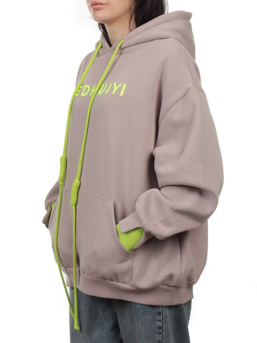 2616 PINK POWDER Толстовка женская (85% хлопок, 10% полиэстер, 5% спандекс) - Fashion фото 5