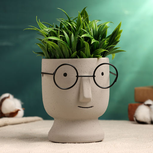 Декоративный горшок для цветов «Который выжил», 550, мл, 12×10×10 см, керамический, серый