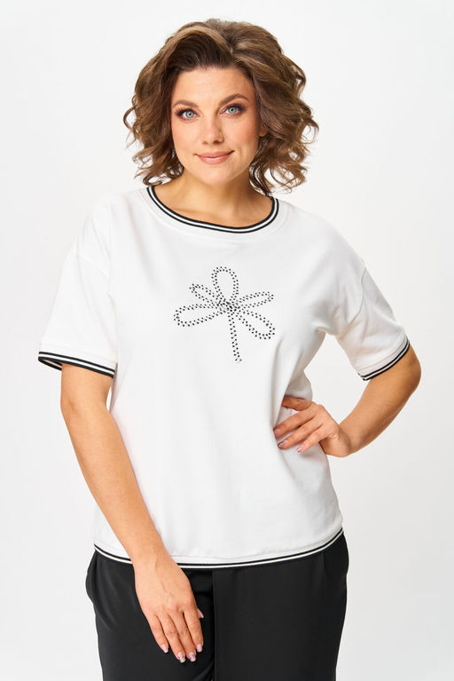 Футболка Rumoda 2261 молочный, черный