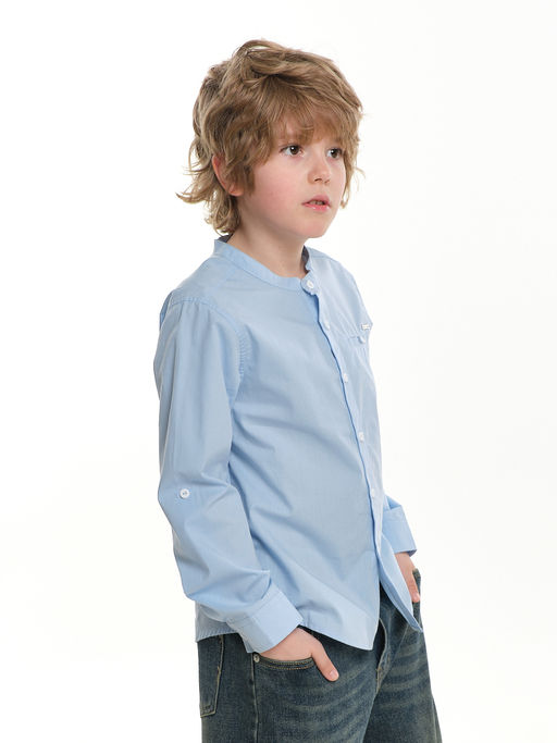 Рубашка голубая для школы на праздник UD 7950 голубой - Mini maxi фото 6