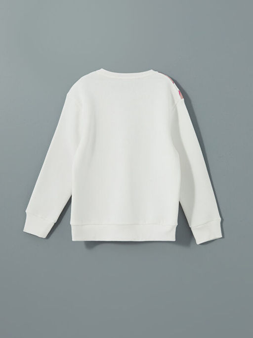 Bisiklet Yaka Bask?l? K?z ?ocuk Sweatshirt - Waikiki фото 2