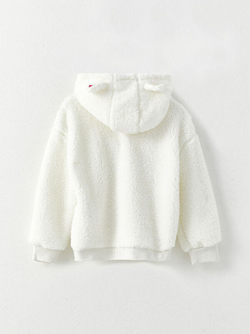 Kap??onlu Nak??l? Uzun Kollu Pel?? K?z ?ocuk Sweatshirt - Waikiki фото 3
