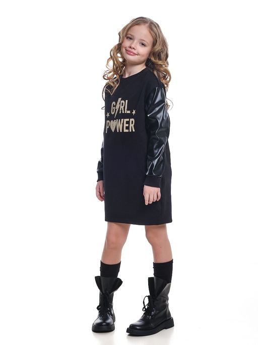 Платье для девочки подростка с принтом UD 7751 черный - Mini maxi фото 4