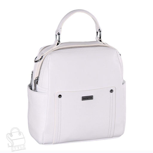 Рюкзак женский кожаный 99353-2 white Velina Fabbiano-Safenta/20 в Новосибирске