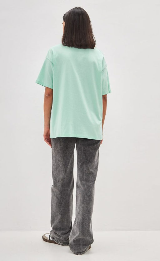 Футболка женская с принтом F312-03-771 ментоловая - Fine joyce фото 8