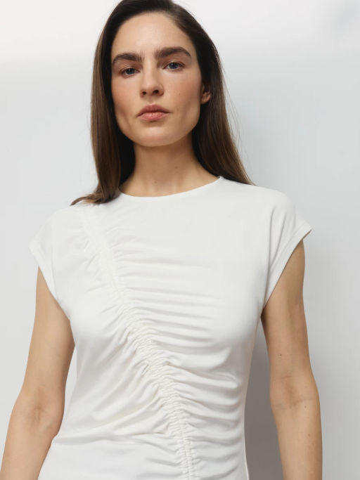 Футболка с драпировкой из вискозы / Zarina фото 7