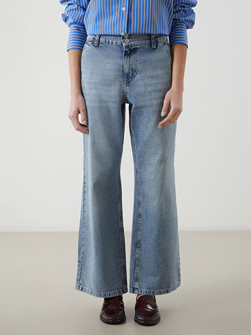 Straight Fit Kad?n Jean Pantolon