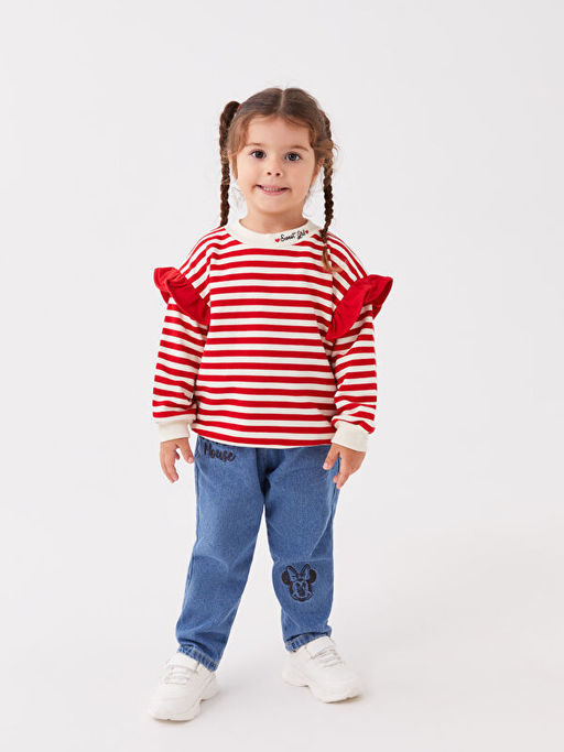 Beli Lastikli Minnie Mouse Nak??l? K?z Bebek Jean Pantolon - Waikiki фото 2