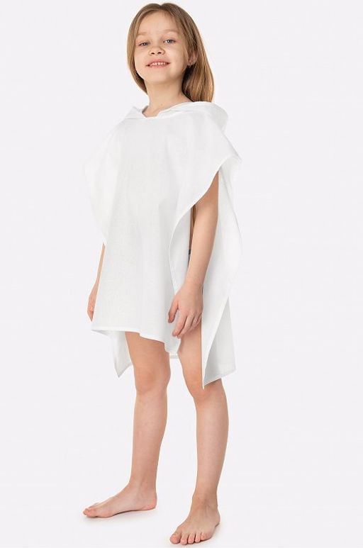 Хлопковое пляжное эко-пончо с капюшоном Happy Fox Home  фото 3