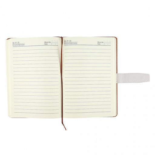 Ежедневник недатированный 14,2х21см Одуванчик 112 листов в линейку, сшитый внутренний блок, с закладкой, обложка ПВХ, отделочная строчка, тиснение золотом, цвет коричневый, матовый, застежка на магните (Китай) - Домашняя мода фото 4