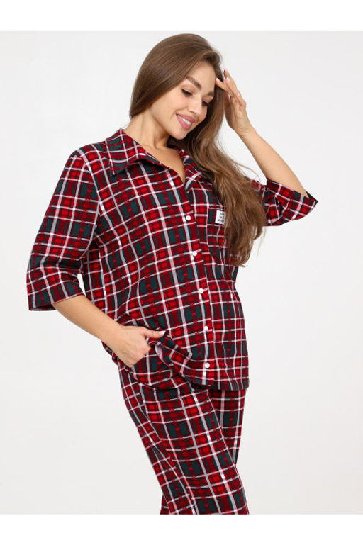 Пижама женская П-119.02 клетка - Хороший трикотаж фото 7