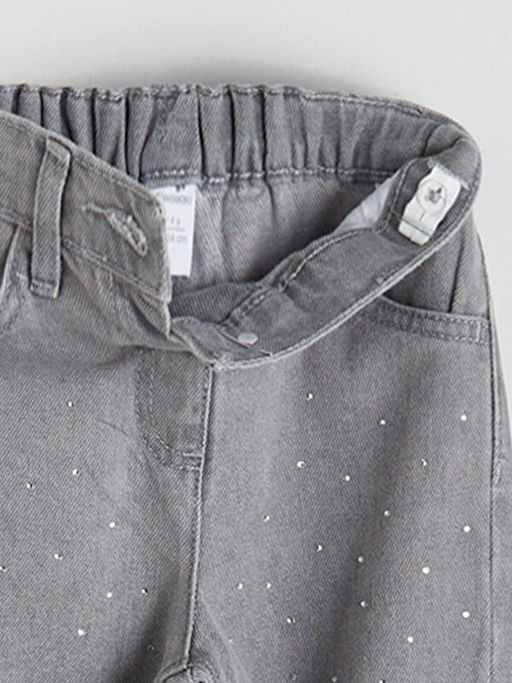 Beli Ayarlanabilir Lastikli Ta?l? K?z ?ocuk Jean Pantolon
