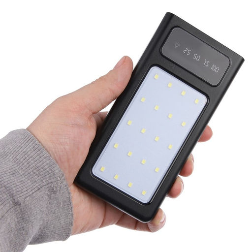 Внешний аккумулятор 485, 10000 мАч, кабели Type-C/Lightning/MicroUSB, фонарь, чёрный - Simaland фото 9