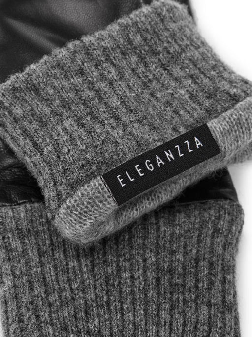 Перчатки женские ш+каш. TOUCH IS01550 black/grey - Labbra фото 4