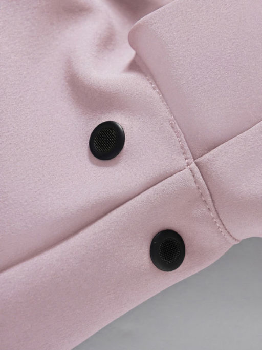 Парка женская софтшелл виндстоппер удлинённая с капюшоном розового цвета 9618_1R