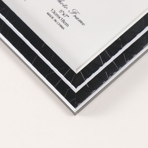 Фоторамка для фото 13×18 см «Двойное сечение», пластик, чёрная, 20.9×15.8×1 см