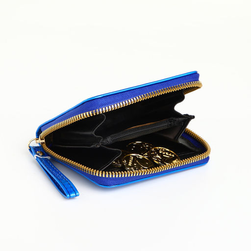 Кошелёк на молнии «Глянец», синий