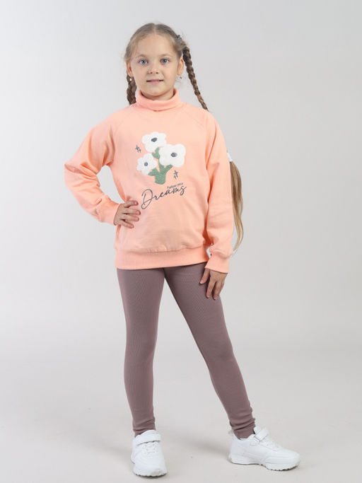 CRB wear / CWJG 70538-33-428 Брюки модель легинсы для девочки,какао  фото 3