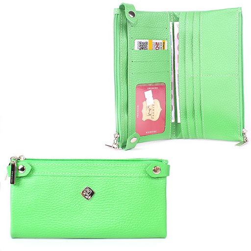 Портмоне женское Premier-S-03 н/к, 5 отд, 11 карм, зеленый флотер (322) 194950
