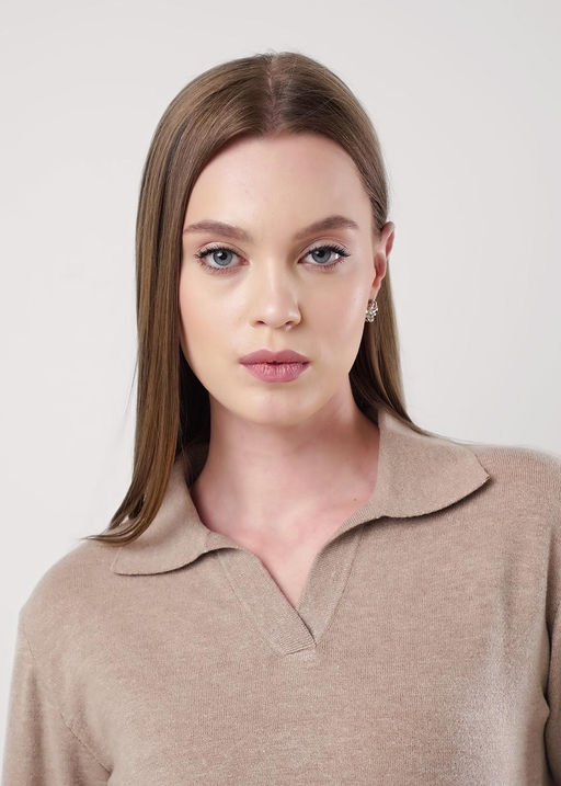 CLE Джемпер жен. 354479вн меланж бежевый - Clever wear фото 2